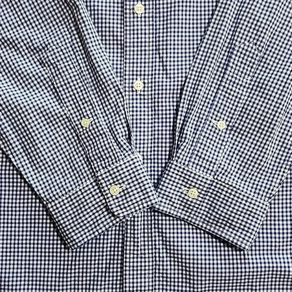 Men's Ralph Lauren Checkered Button Down Shirt, Blue/White, Size XL, Pre-Owned - Picture 6 of 10